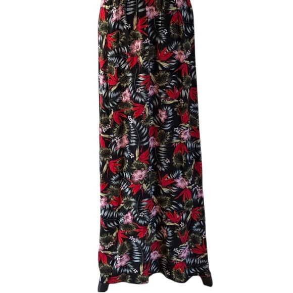 Women’s Calzedonia Cobey Black Floral Tropical Maxi Dress Beach Coverup size S - Picture 3 of 16